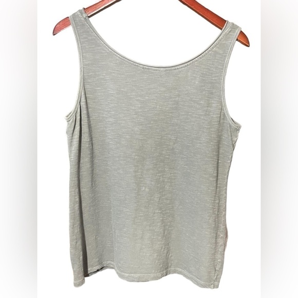 Banana Republic Fancy Slub Cotton Modal Tank with upper lace detail Womens Large - Picture 4 of 13
